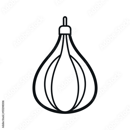 Speed Bag Outline Vector Drawing