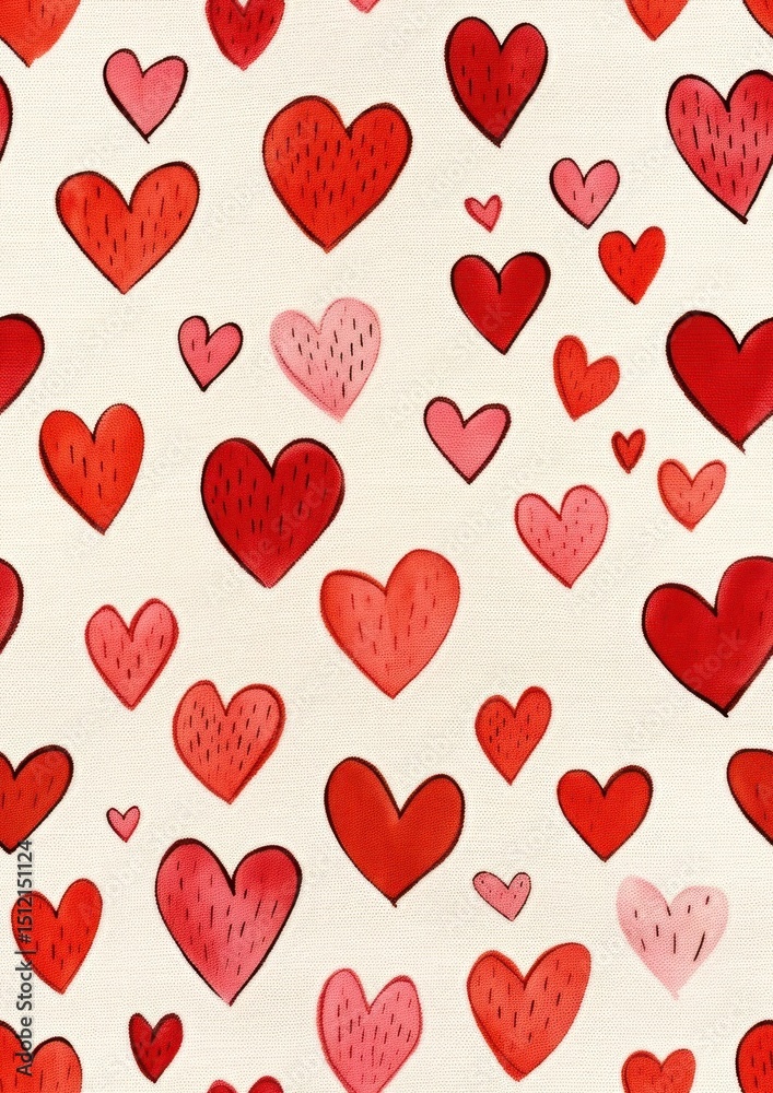 Heart red backgrounds repetition.