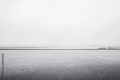 Urban Skyline in Foggy Weather photo