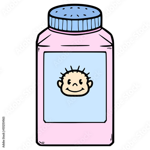 baby powder illustration hand drawn isolated vector