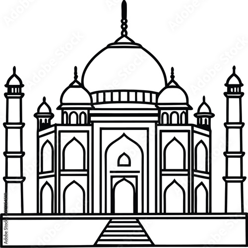 taj mahal vector illustration