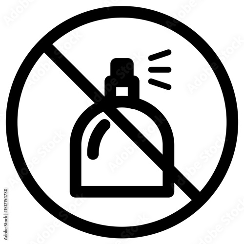 Vector icon Symbol Prohibition of using perfume