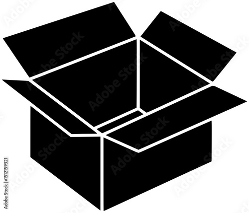 box illustration cardboard silhouette carton logo brown icon background outline packaging container paper package delivery blank empty shipping pack shape adults vector graphic background