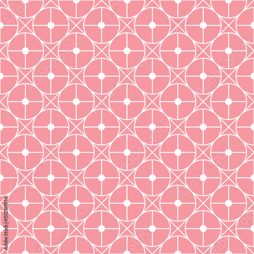 Japanese Asanoha Red Geometric Seamless Pattern