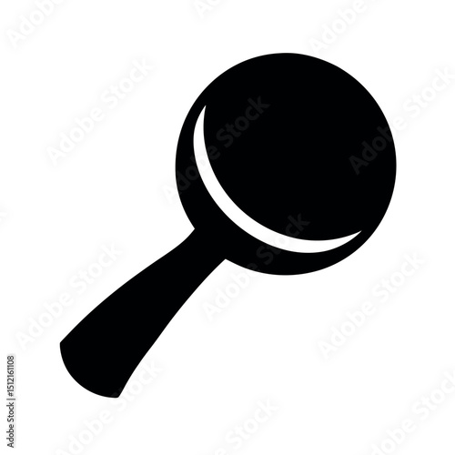 Reflex Ball Boxing Gear Silhouette Vector Illustration