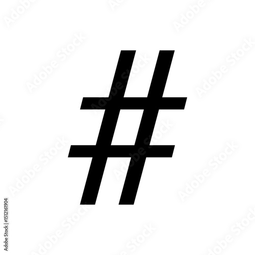 # Hashtag or hash icon. Number sign or pound sign