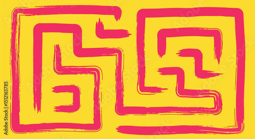 A geometric pattern with numbers and symbols shows the number four on a wall, a concept hinting at a path or solution