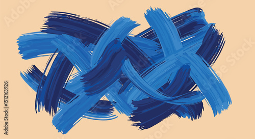 Blue paint splashes design shows a 3d art object with blue and white color on a white background, an illustration of a dynamic paint symbol