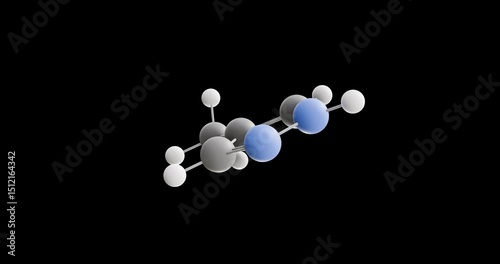 Fomepizole molecule, rotating 3D model of antidotes, looped video on a black background
 photo