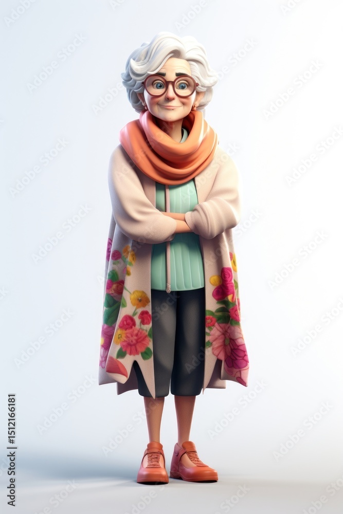 Fototapeta premium Scarf adult women retirement.