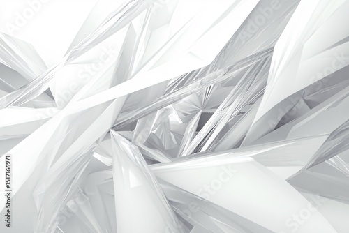 Monochromatic Geometric Abstract with 3D Triangular Pattern photo