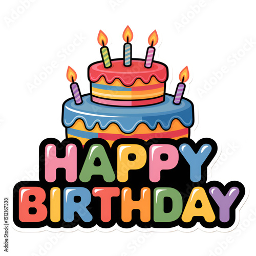 birthday cake with candles