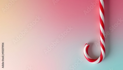 a candy cane twilight gradient background transitioning from a bright red to a soft white, then to a mint green, and finishing with a creamy beige, with a smooth and festive blend. photo