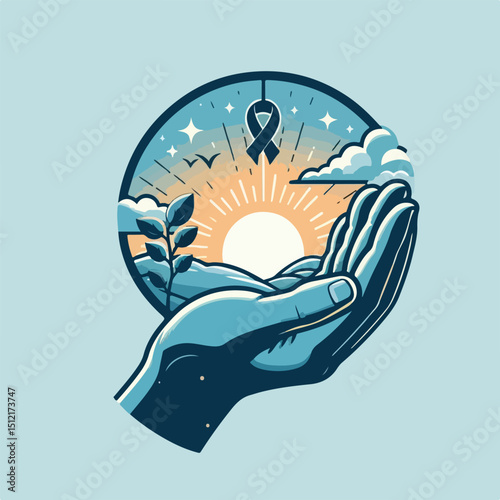 open hands sign of hope for peace