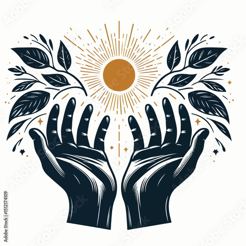 open hands sign of hope for peace