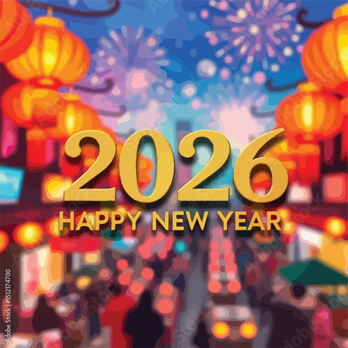 Happy new year 2026. Concept of celebration.

