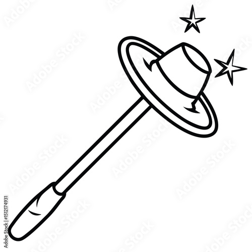 hand drawn illustration of a rake