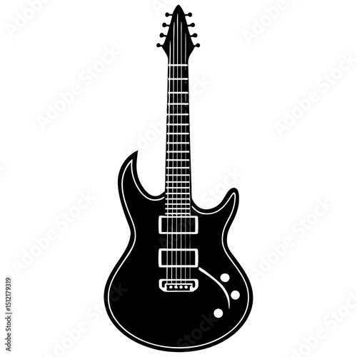acoustic guitar isolated on white