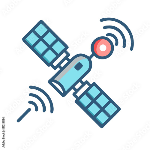gps satellite tracking icon design