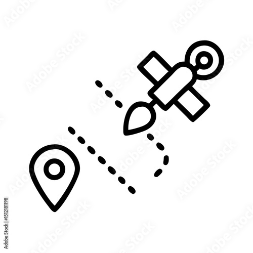 gps satellite tracking icon design