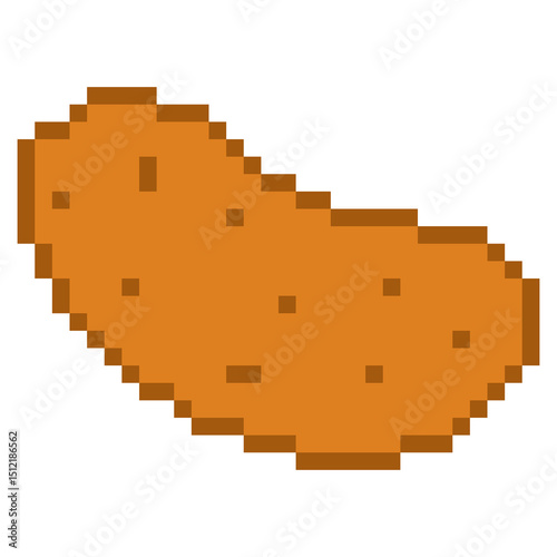 Pixel Art Illustration of a Potato