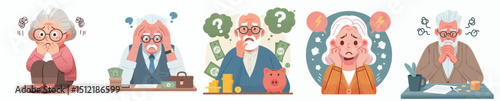 vector a parent is worried about retirement funds