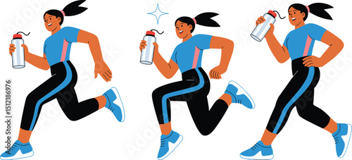 Energetic Male Runner Hydrating During Workout – Essential Fitness Routine, Healthy Lifestyle, Sports Endurance, Exercise Hydration, Athletic Performance, Gym Training, Active Living, Wellness