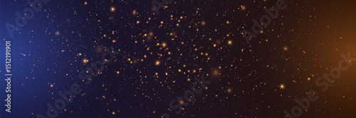 Christmas light effect. Sparkling golden magic dust particles.Vector illustration.EPS 10.