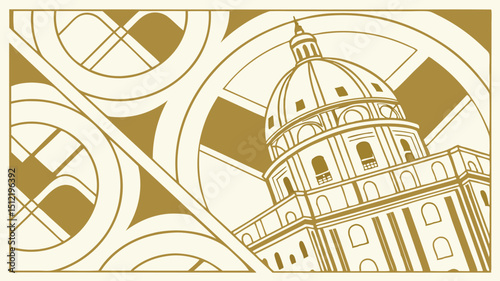 vector illustration of the cathedral