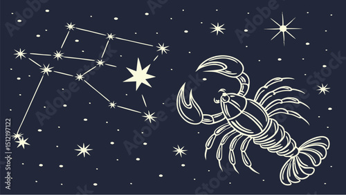gemini zodiac sign on blue background