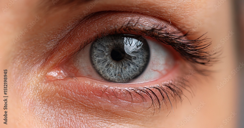 Obraz premium Eye Glaucoma Or Tired Dry Eyesight. High quality