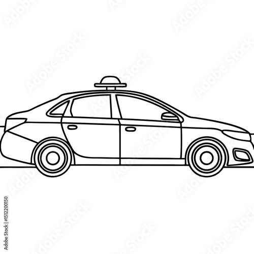 Self driving car illustration, for transportation websites