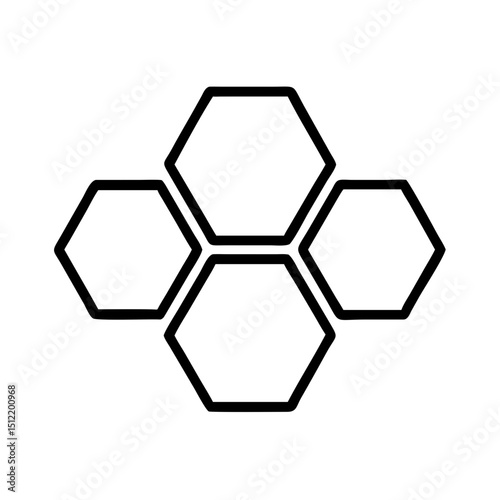 hexagon honeycomb shape icon design