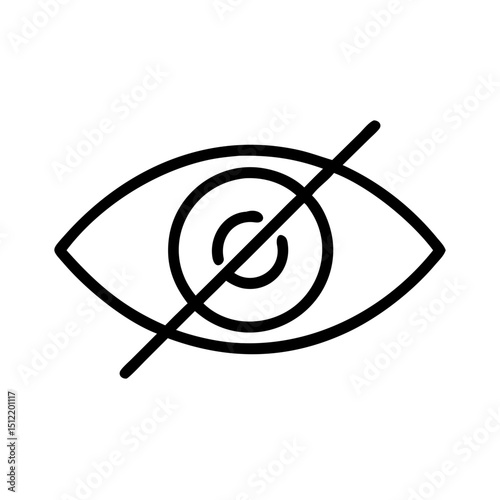 hidden visibility eye off icon design