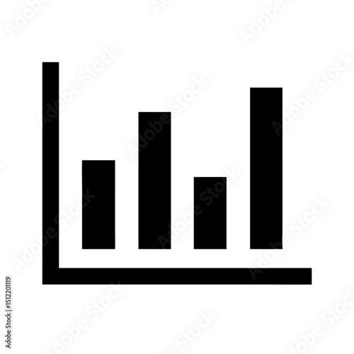 histogram bar chart icon design