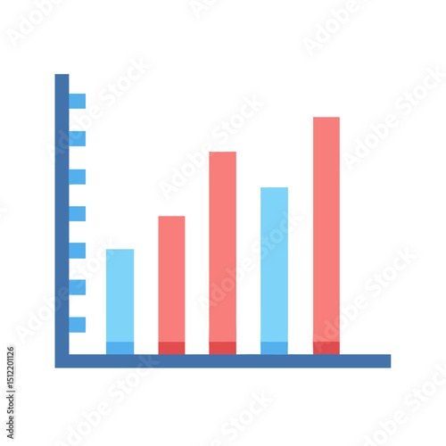 histogram bar chart icon design