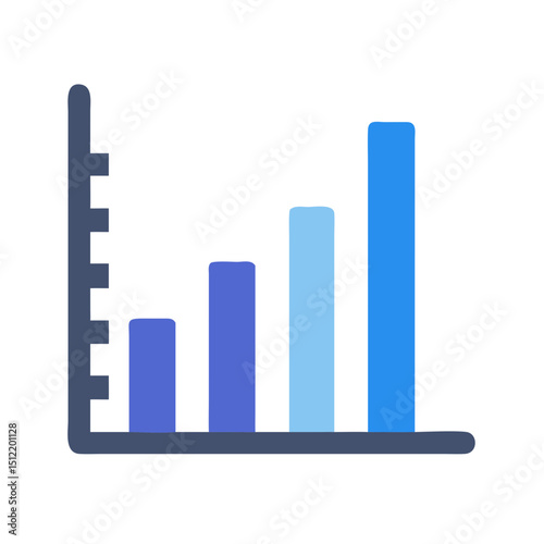 histogram bar chart icon design