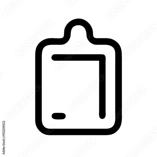 Simple black and white cutting board icon illustration