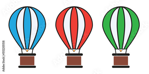 hot air balloon vector illustration