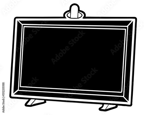 Blank black and white chalkboard style display stand