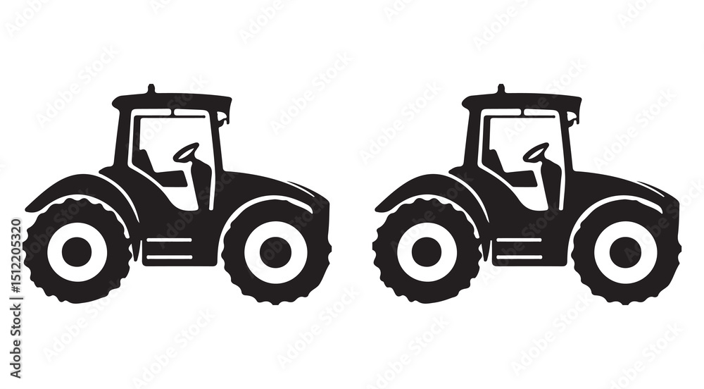 Tractor Vector black clipart isolated on a white background. tractor vector illustration eps 10 Tractor Vector black clipart isolated on a white background. tractor vector illustration eps 10