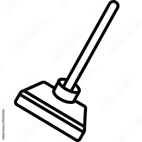 Simple line drawing of a floor squeegee cleaning tool