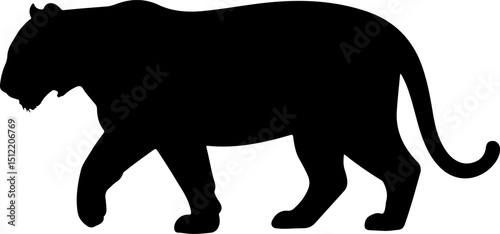 Tiger silhouette vector design