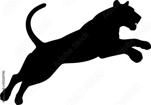 Tiger silhouette vector design