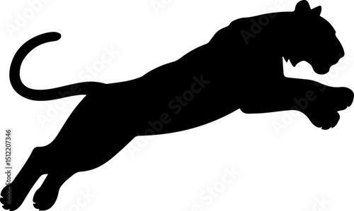 Tiger silhouette vector design