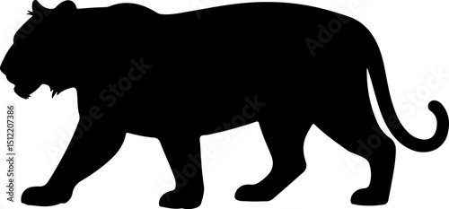 Tiger silhouette vector design