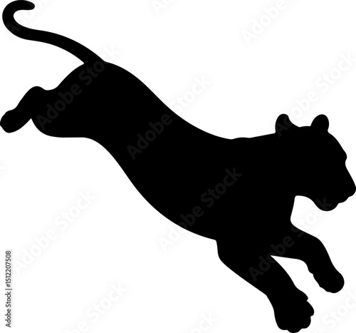 Tiger silhouette vector design