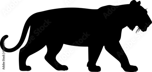 Tiger silhouette vector design