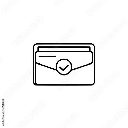 Vector icon of open folder 