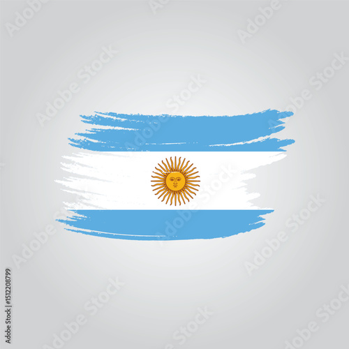 Flag of Argentina with vector art